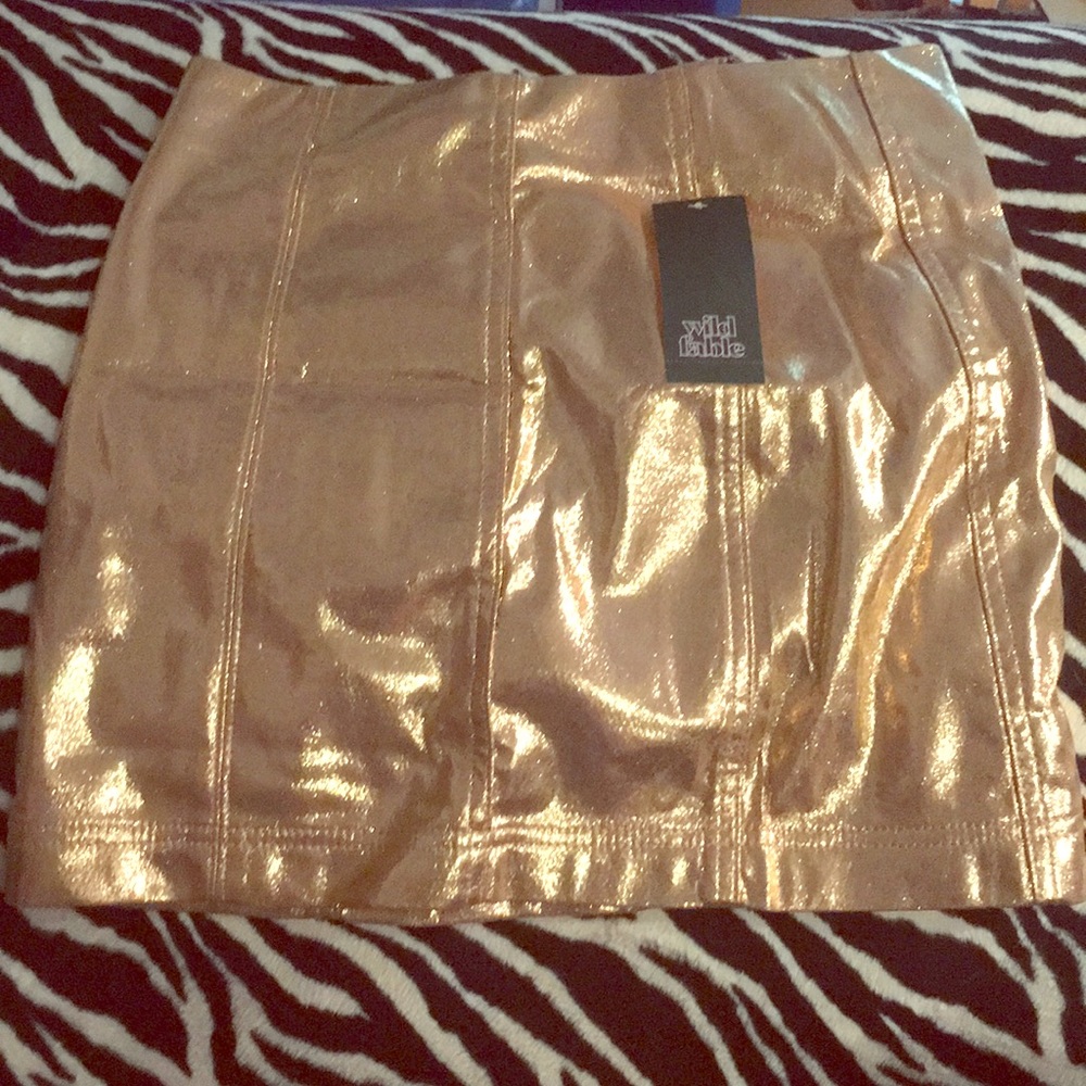 Foil Mini Skirt